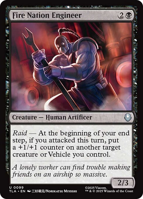 Fire Nation Engineer highlighted card art