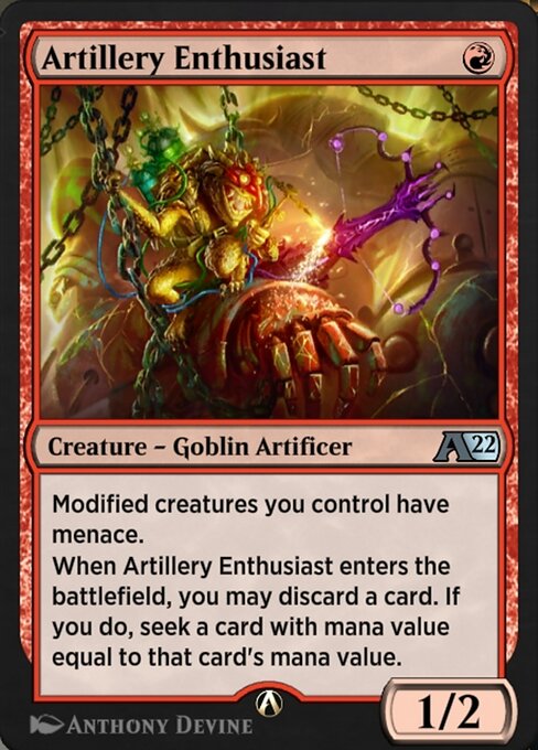 Artillery Enthusiast highlighted card art