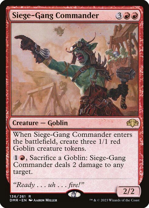 Siege-Gang Commander from Dominaria Remastered