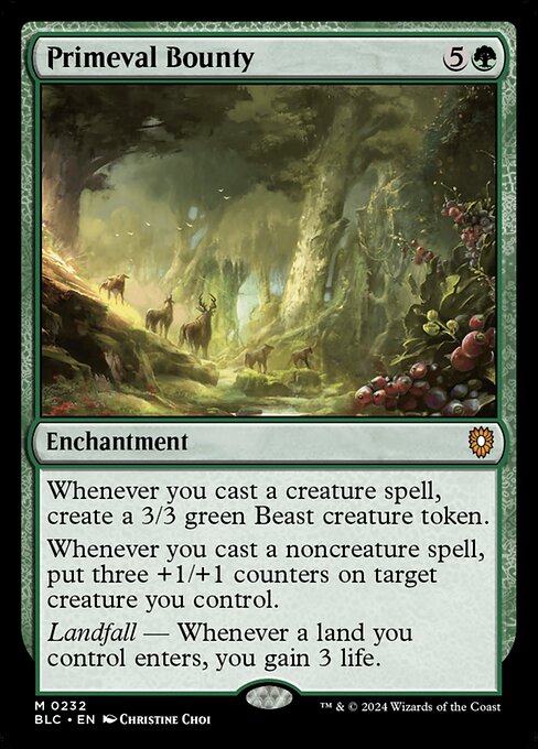 Primeval Bounty from Bloomburrow Commander