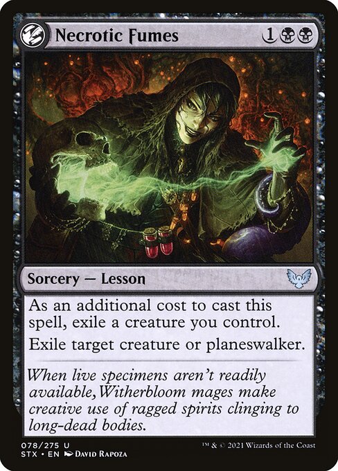 Necrotic Fumes highlighted card art