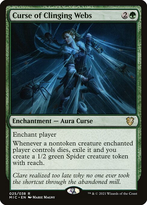 Curse of Clinging Webs highlighted card art