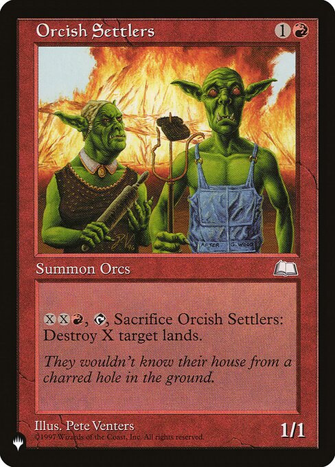 Orcish Settlers highlighted card art