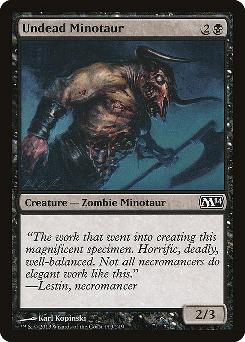 Undead Minotaur highlighted card art