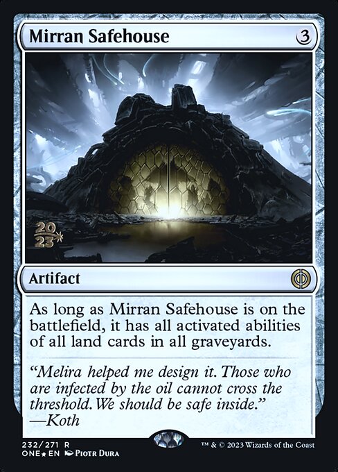 Mirran Safehouse from Phyrexia: All Will Be One Promos