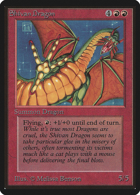 Shivan Dragon from Limited Edition Beta