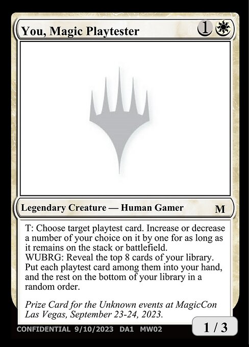 You, Magic Playtester highlighted card art