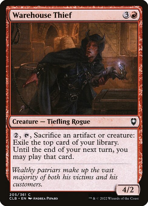 Warehouse Thief highlighted card art