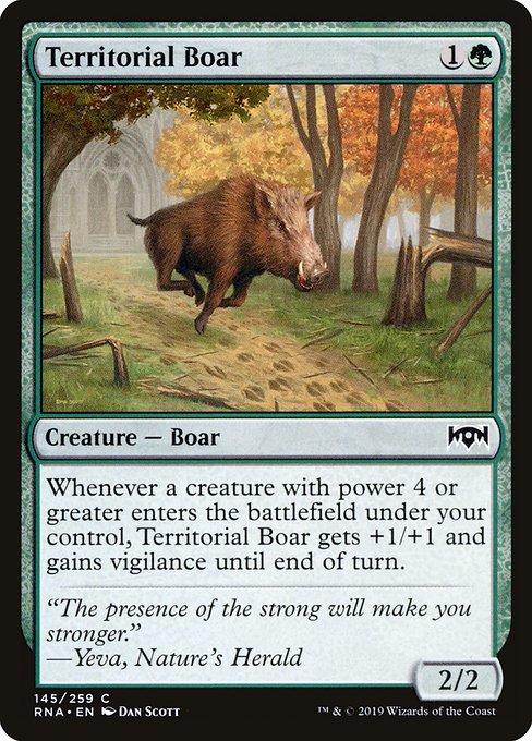Territorial Boar from Ravnica Allegiance