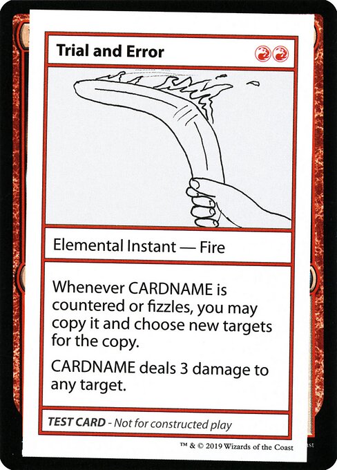 Trial and Error highlighted card art