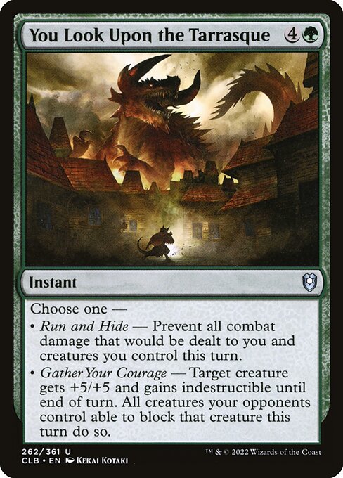 You Look Upon the Tarrasque highlighted card art