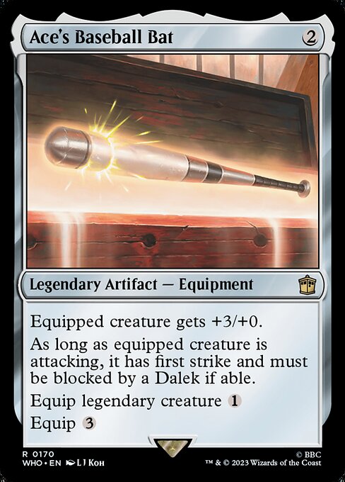 Ace's Baseball Bat highlighted card art