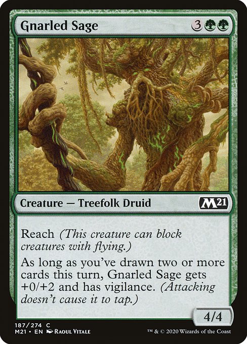Gnarled Sage highlighted card art