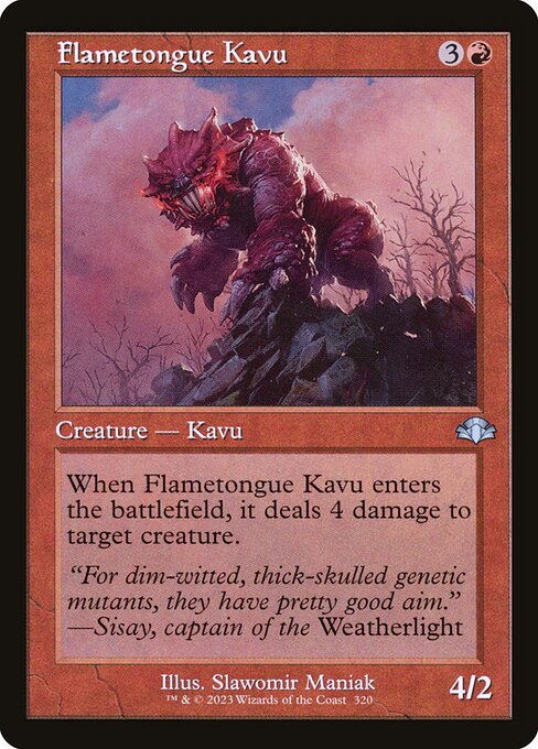 Flametongue Kavu from Dominaria Remastered