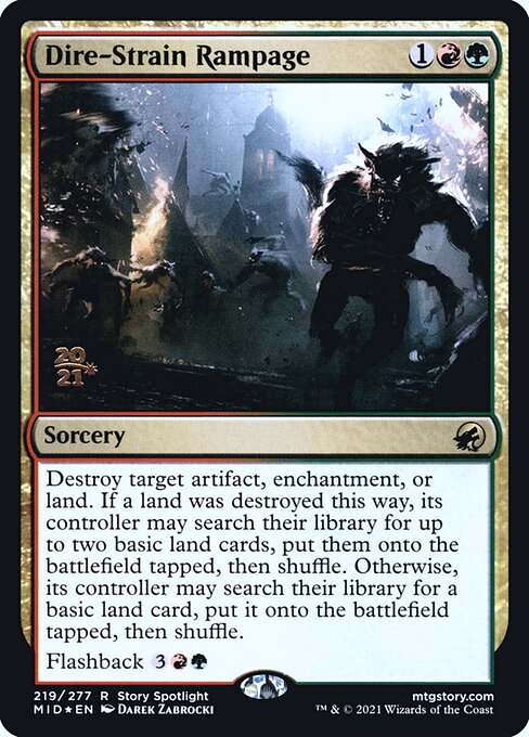 Dire-Strain Rampage from Innistrad: Midnight Hunt Promos