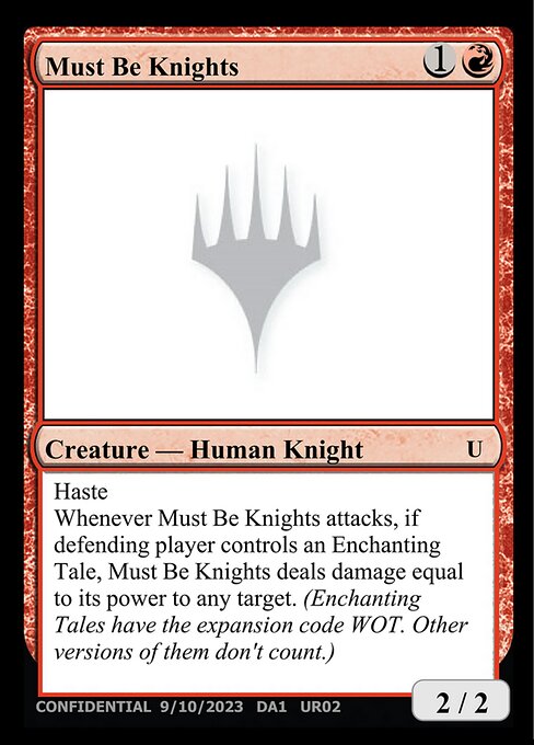 Must Be Knights highlighted card art