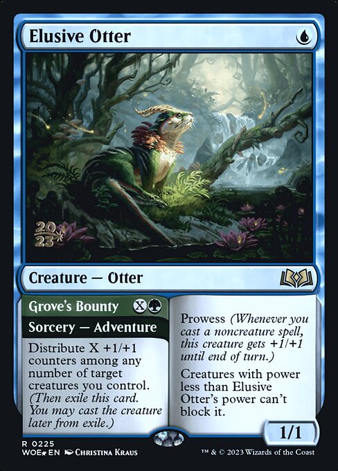 Elusive Otter // Grove's Bounty from Wilds of Eldraine Promos