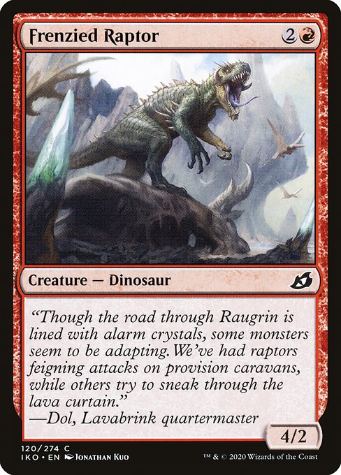 Frenzied Raptor highlighted card art