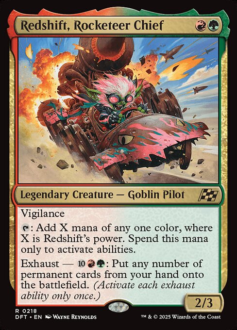 Redshift, Rocketeer Chief highlighted card art