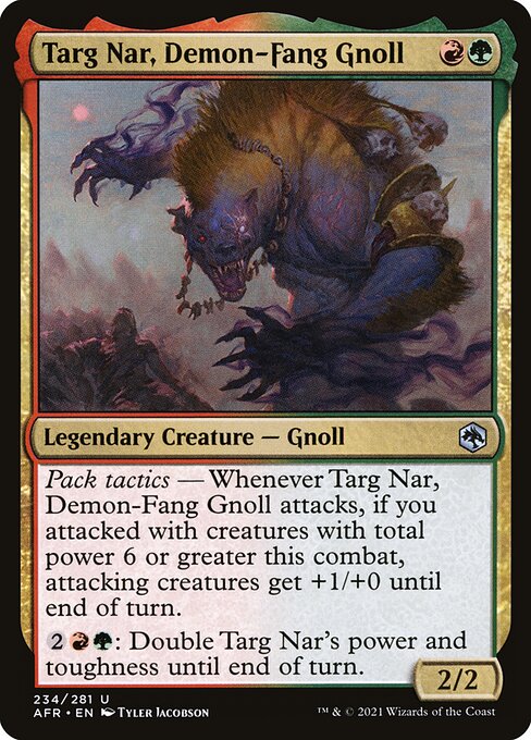 Targ Nar, Demon-Fang Gnoll highlighted card art