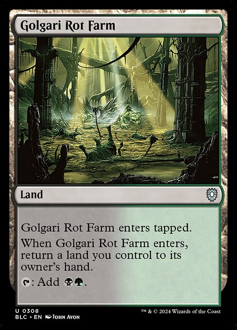 Golgari Rot Farm from Bloomburrow Commander