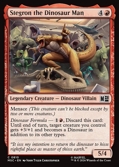 Stegron the Dinosaur Man from Marvel Super Heroes Commander