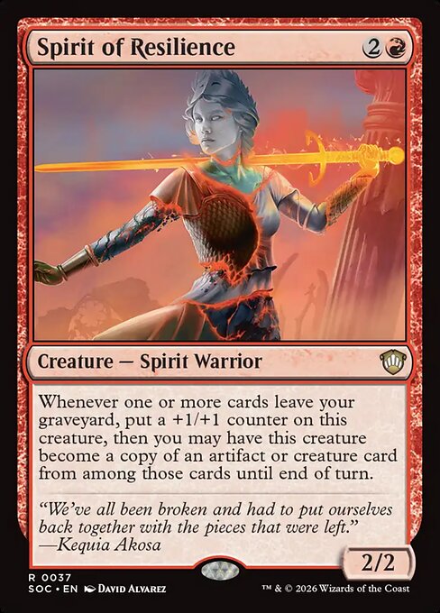 Spirit of Resilience from Secrets of Strixhaven Commander