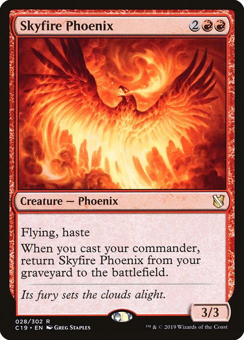 Skyfire Phoenix highlighted card art