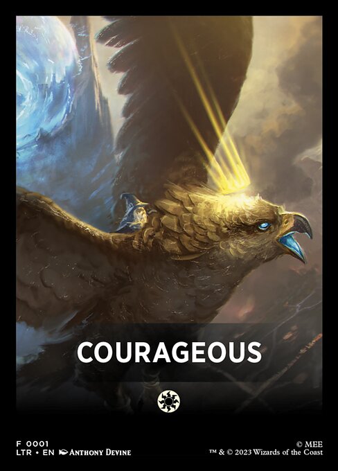 Courageous highlighted card art