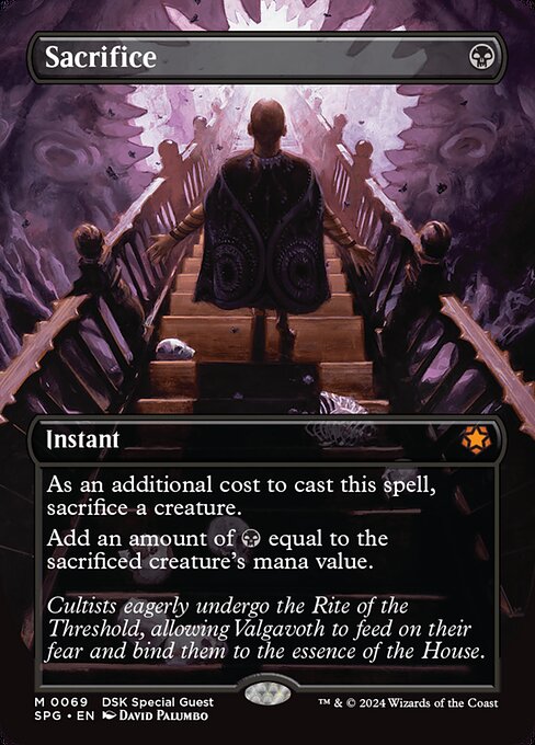 Sacrifice highlighted card art