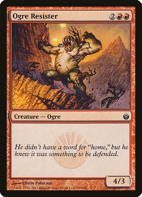 Ogre Resister highlighted card art