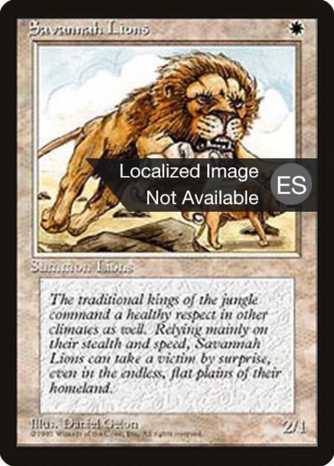Savannah Lions from Fourth Edition Foreign Black Border