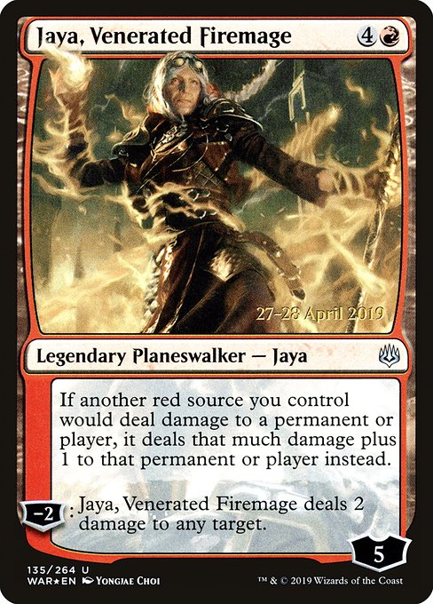 Jaya, Venerated Firemage from War of the Spark Promos