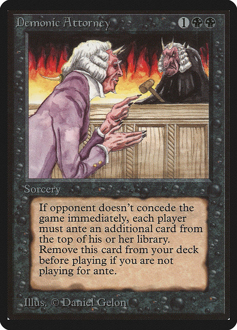 Demonic Attorney from Limited Edition Beta