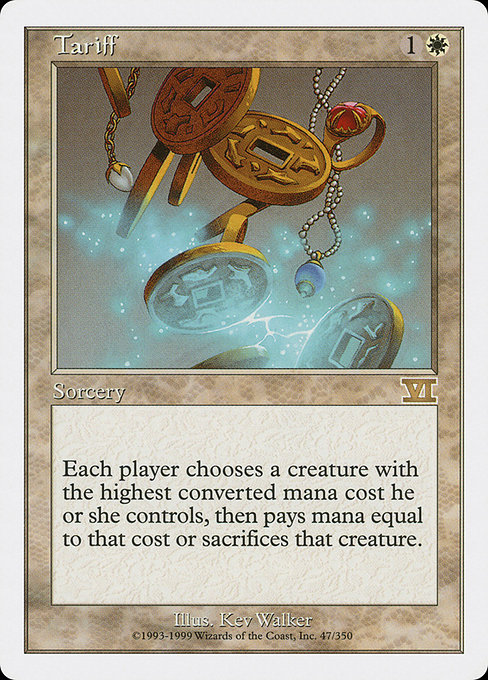 Tariff highlighted card art