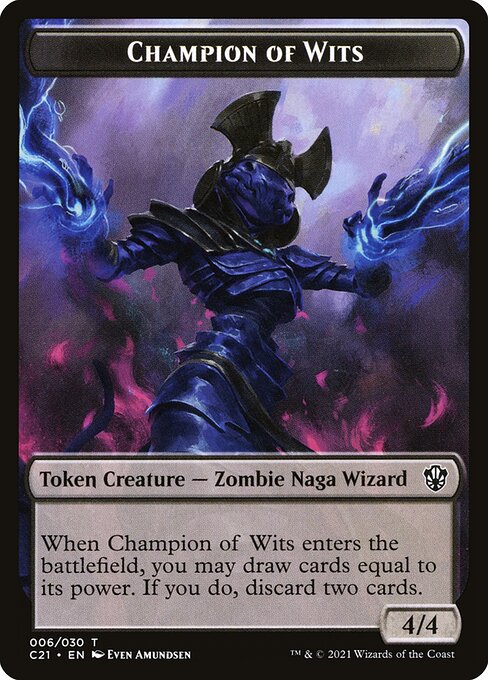 Champion of Wits from Commander 2021 Tokens