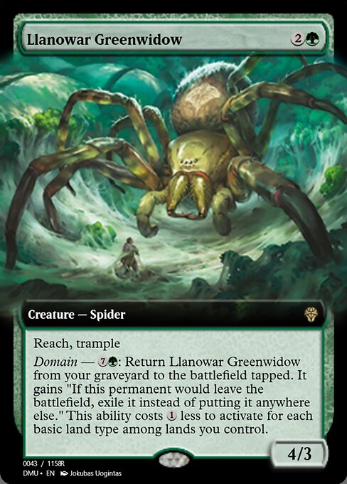 Llanowar Greenwidow highlighted card art