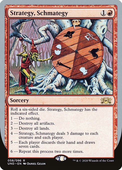 Strategy, Schmategy highlighted card art