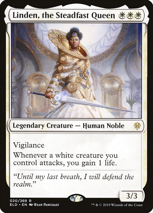 Linden, the Steadfast Queen from Throne of Eldraine Promos