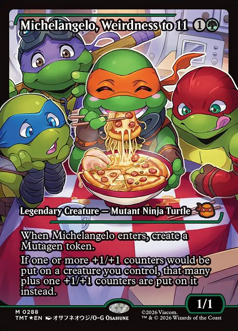 Michelangelo, Weirdness to 11 from Teenage Mutant Ninja Turtles