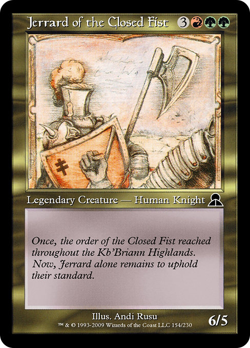 Jerrard of the Closed Fist highlighted card art