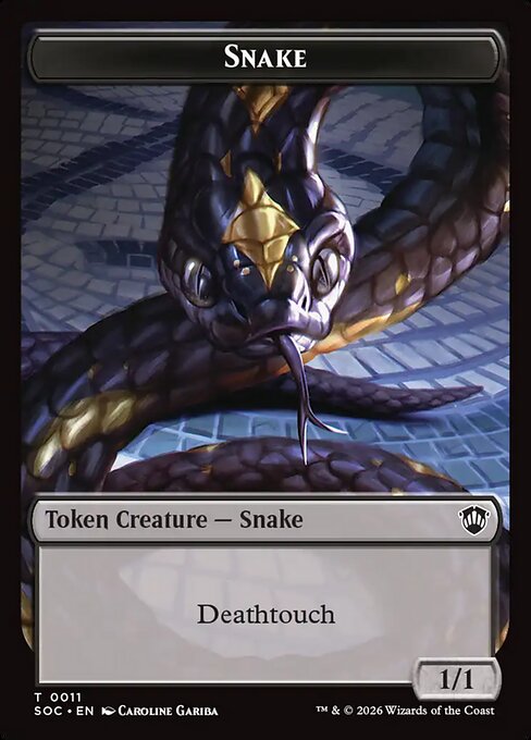 Snake from Secrets of Strixhaven Commander Tokens