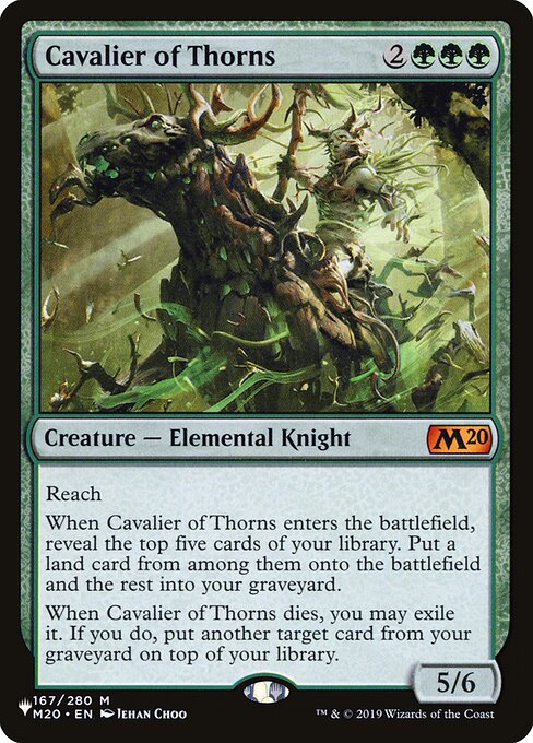 Cavalier of Thorns highlighted card art