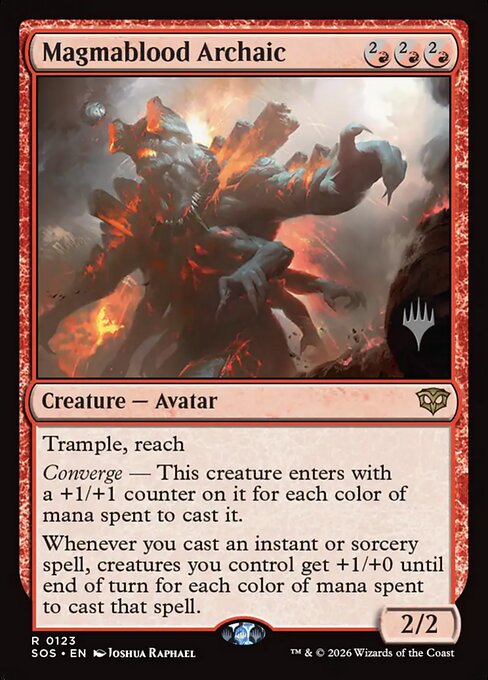 Magmablood Archaic from Secrets of Strixhaven Promos
