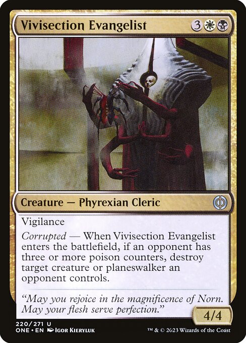 Vivisection Evangelist highlighted card art