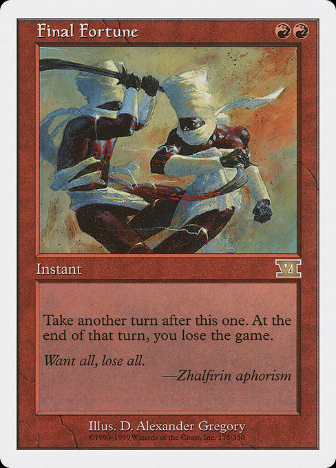 Final Fortune from Classic Sixth Edition