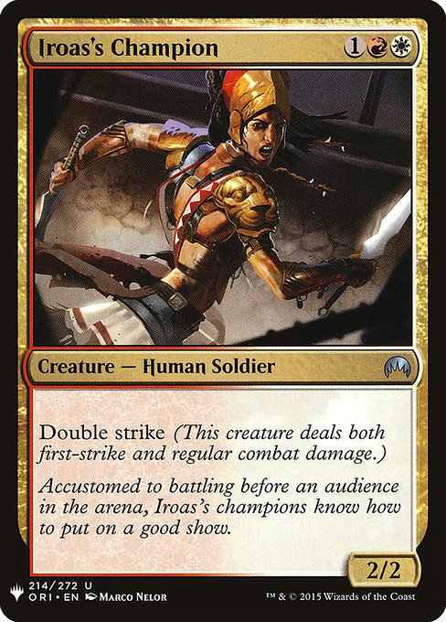 Iroas's Champion highlighted card art