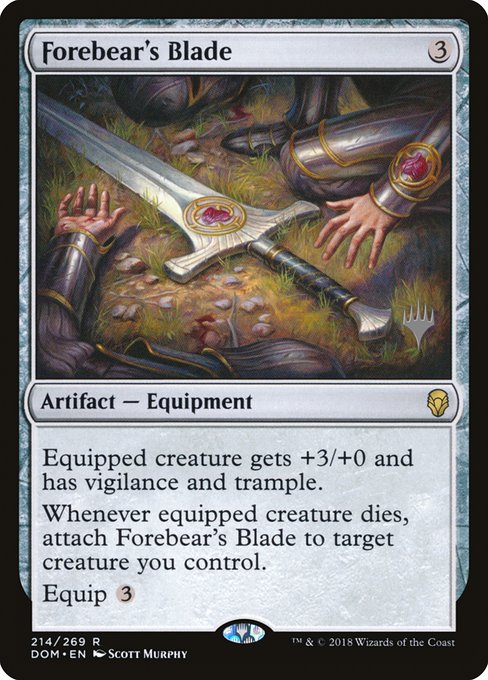 Forebear's Blade from Dominaria Promos