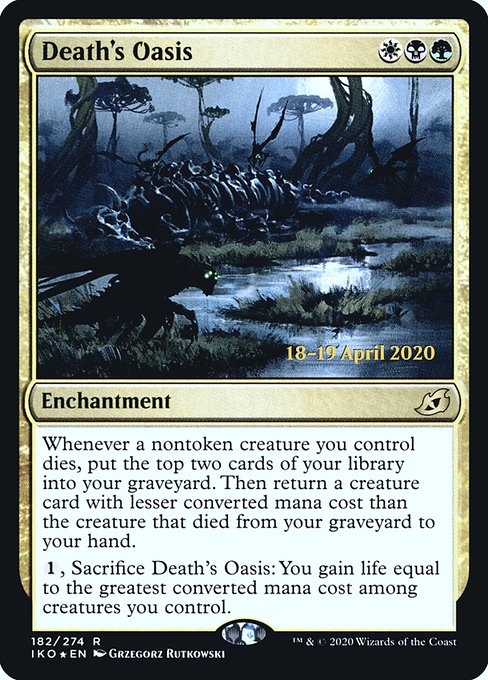 Death's Oasis from Ikoria: Lair of Behemoths Promos