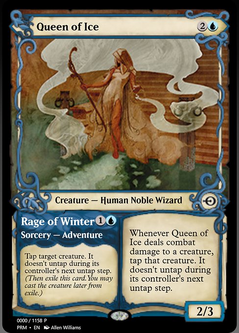 Queen of Ice // Rage of Winter highlighted card art